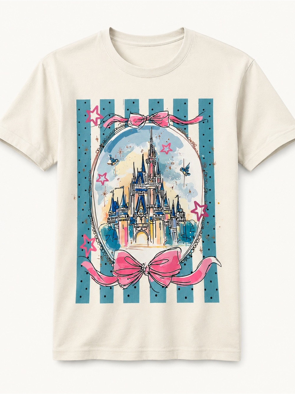 Disney Castle Graphic Tee – Gildan Heavy Cotton – Size Large